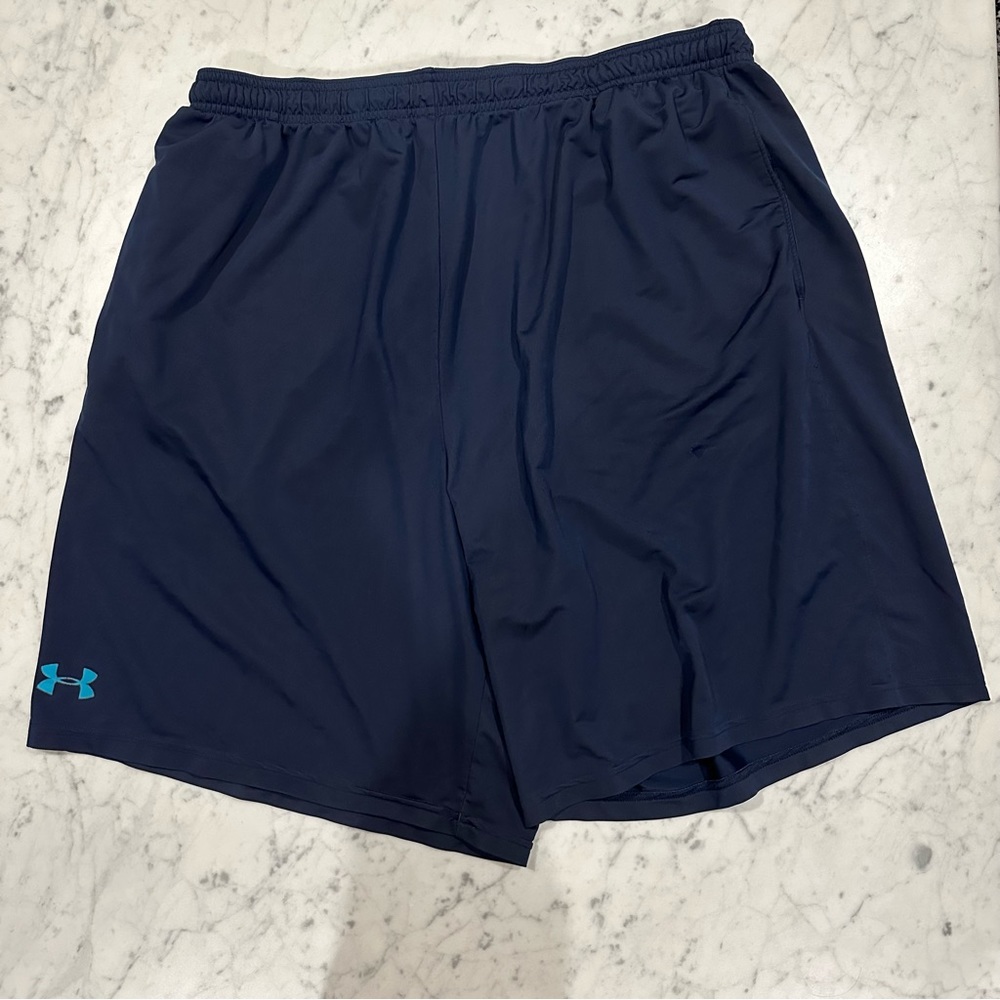 Under Armour Navy Blue Long Casual Athletic Lounge Shorts